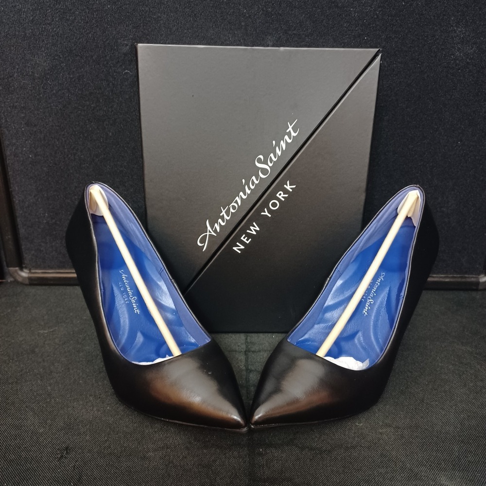 Antonia Saint NY Black Victoria High Heel Pointed Toe Shoes Women's Sz 9 B #4